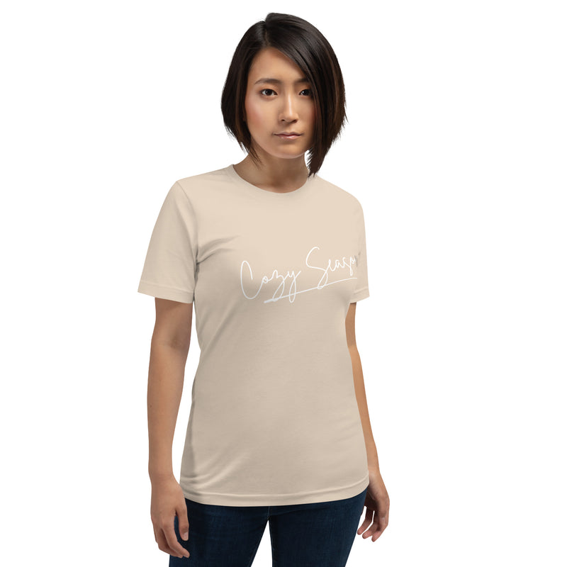 Cozy Season Unisex T-Shirt - White Font